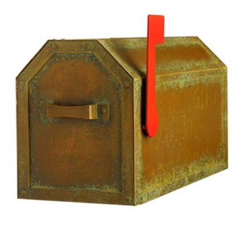 QualArc Provincial Post Mount Brass Mailbox - MailboxInstaller.com
